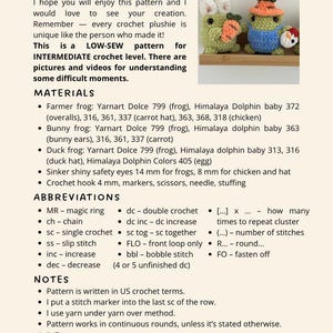Rane pasquali 3 in 1, schema all'uncinetto a bassa cucitura in inglese, schema amigurumi all'uncinetto pasquale, rana contadina all'uncinetto, rana coniglietto all'uncinetto immagine 9