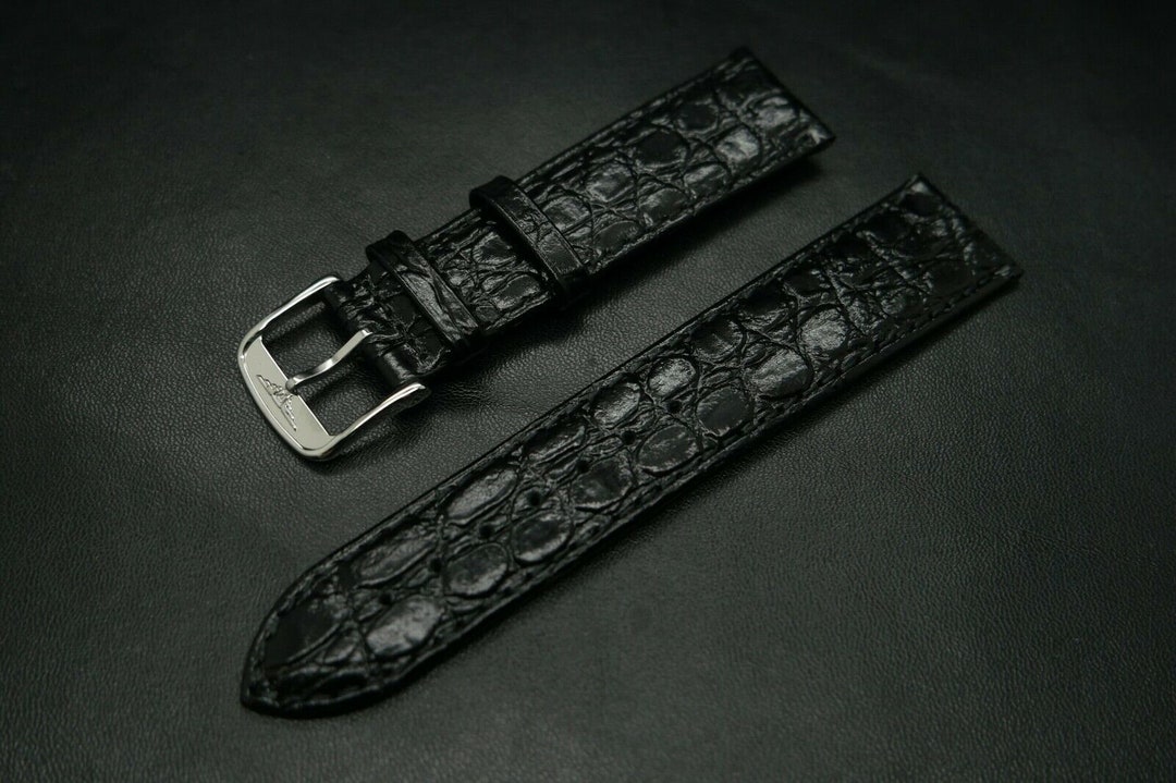 Genuine 20MM Longines Leather Strap With Silver Buckle for Etsy