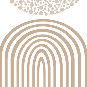 Formas abstractas neutras SINGLE PRINT 4 - Arte imprimible mínimo Geométrico Marrón neutro Beige Decoración de la sala de estar, DESCARGA digital IMPRIMIR JPG.
