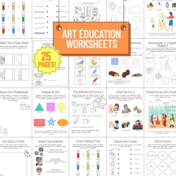 Art education worksheets for kids | printable art activity pack ...