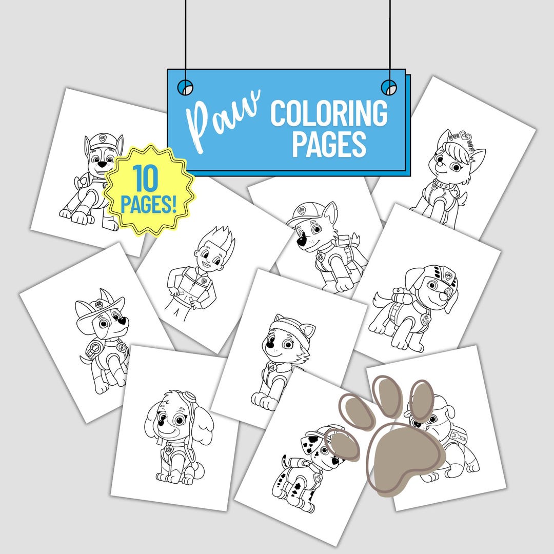 Rescue Dogs Coloring Book. Paw Patrol Inspired Puppies Colorings for ...