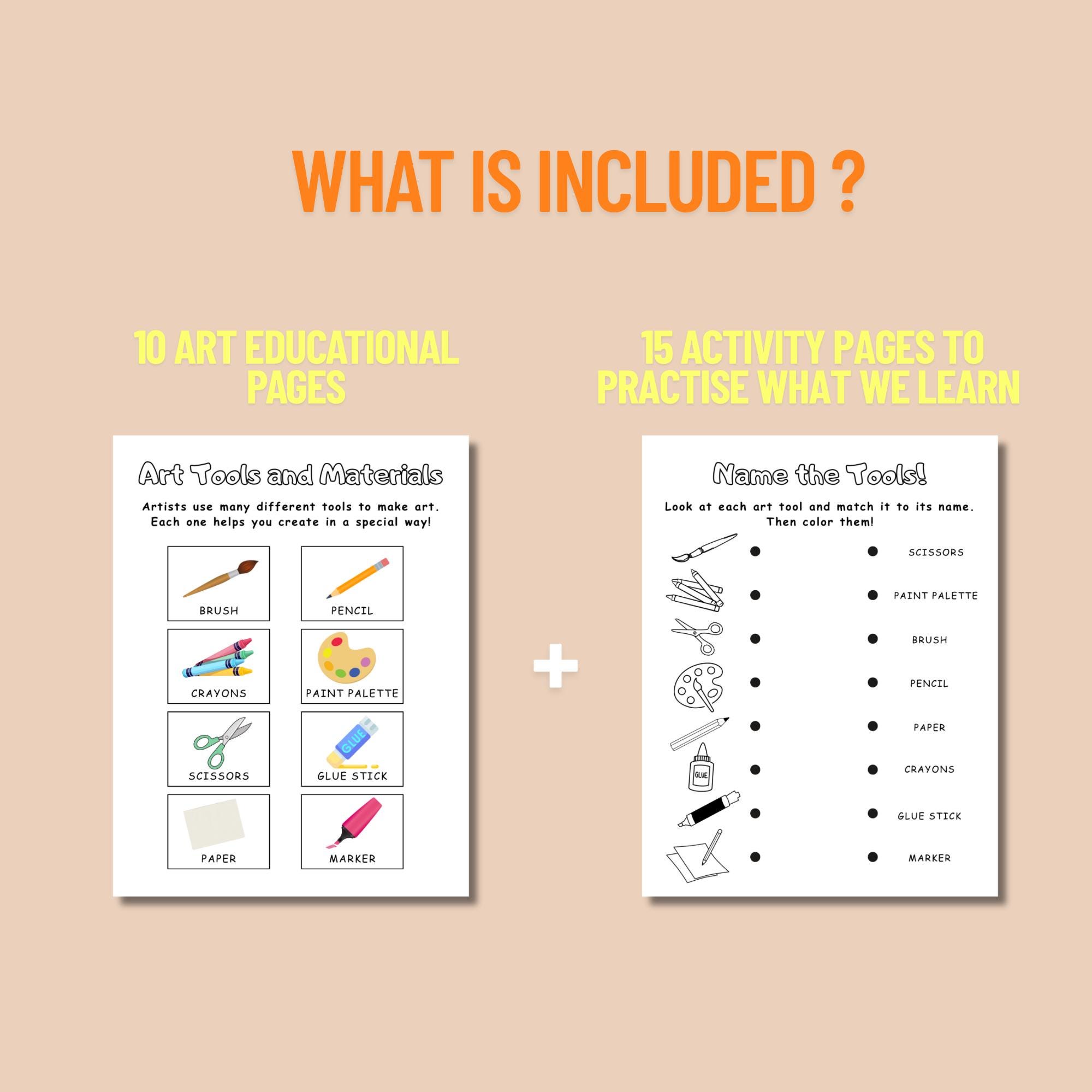 Art Education Worksheets for Kids | Printable Art Activity Pack | 25 ...