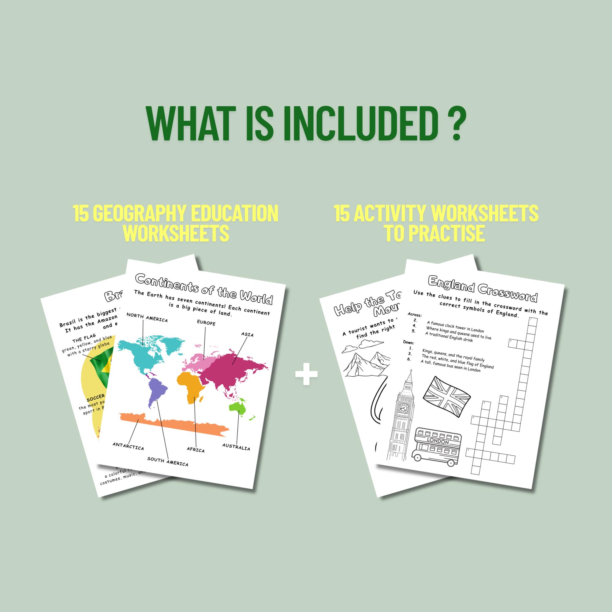 Geography Worksheets for Kids | 30 Printable World Activities ...