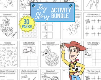 Toy Story Activity Bundle: Coloring Pages, Games, Mazes (Instant Download PDF)