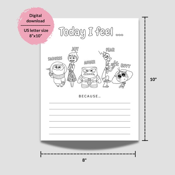 Feelings Worksheet Inside Out