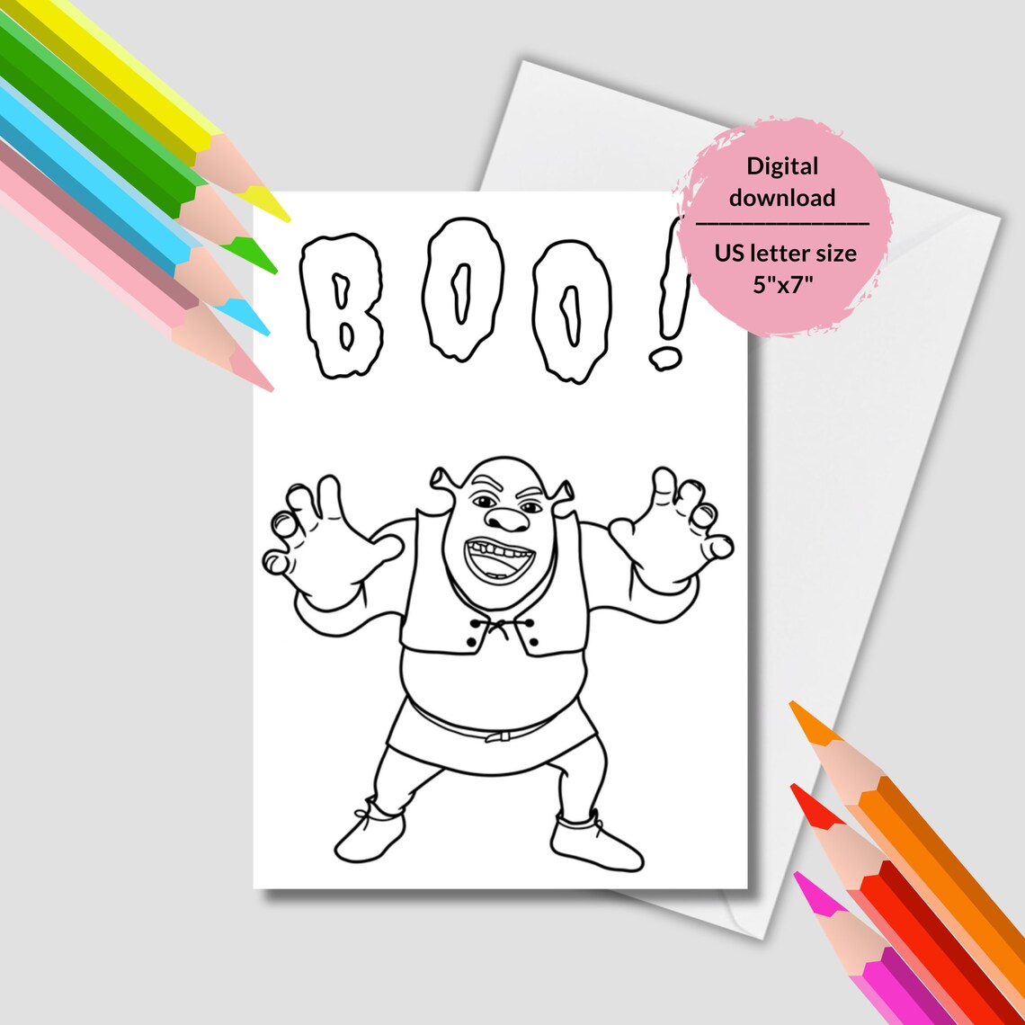 Printable Shrek Halloween Coloring Pages. Shrek Coloring Pages ...