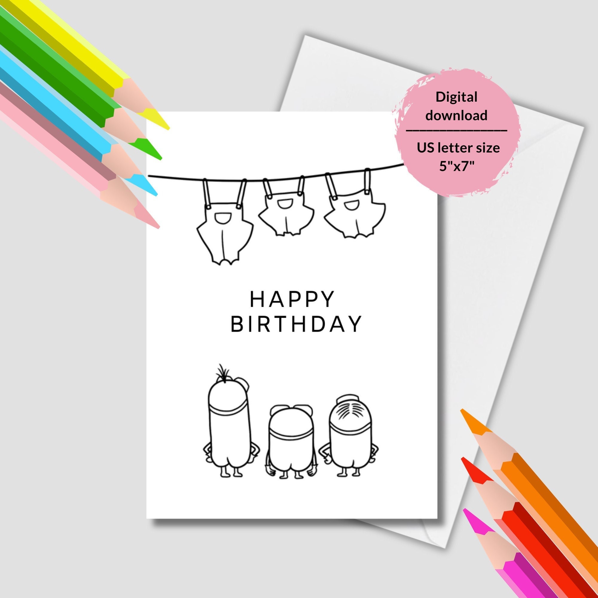 Printable Despicable Me Coloring Sheets. Birthday Minions Coloring ...