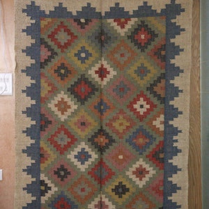 Wool Jute Kilim Area Runner Rugs handwoven Hallway Kitchen Outdoor Accent Bohemian Custom Oriental Bedside Dhurrie Carpet Handmade Rugs Rug