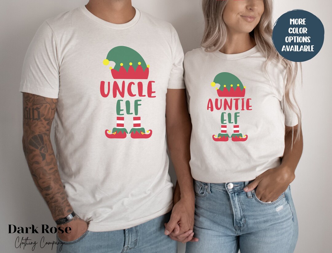 Matching Auntie and Uncle Christmas PJ Tshirts Aunt and Etsy