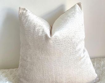 Funda de cojín de terciopelo champán - 20x20, decoración neutra para el hogar