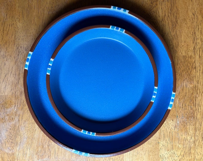 Vintage Dansk Mesa Sky Blue Dinner Plates and Salad Plates Etsy