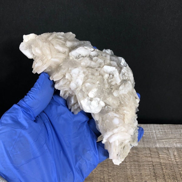 451g  UV Reactive Calcite Crystal Cluster Specimen Natural Mineral ABB-10
