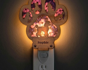 Poodle Night Light SVG | Poodle Dog Lamp Laser Cut File | Lamp Template | Digital Download | Svg Pdf Dxf