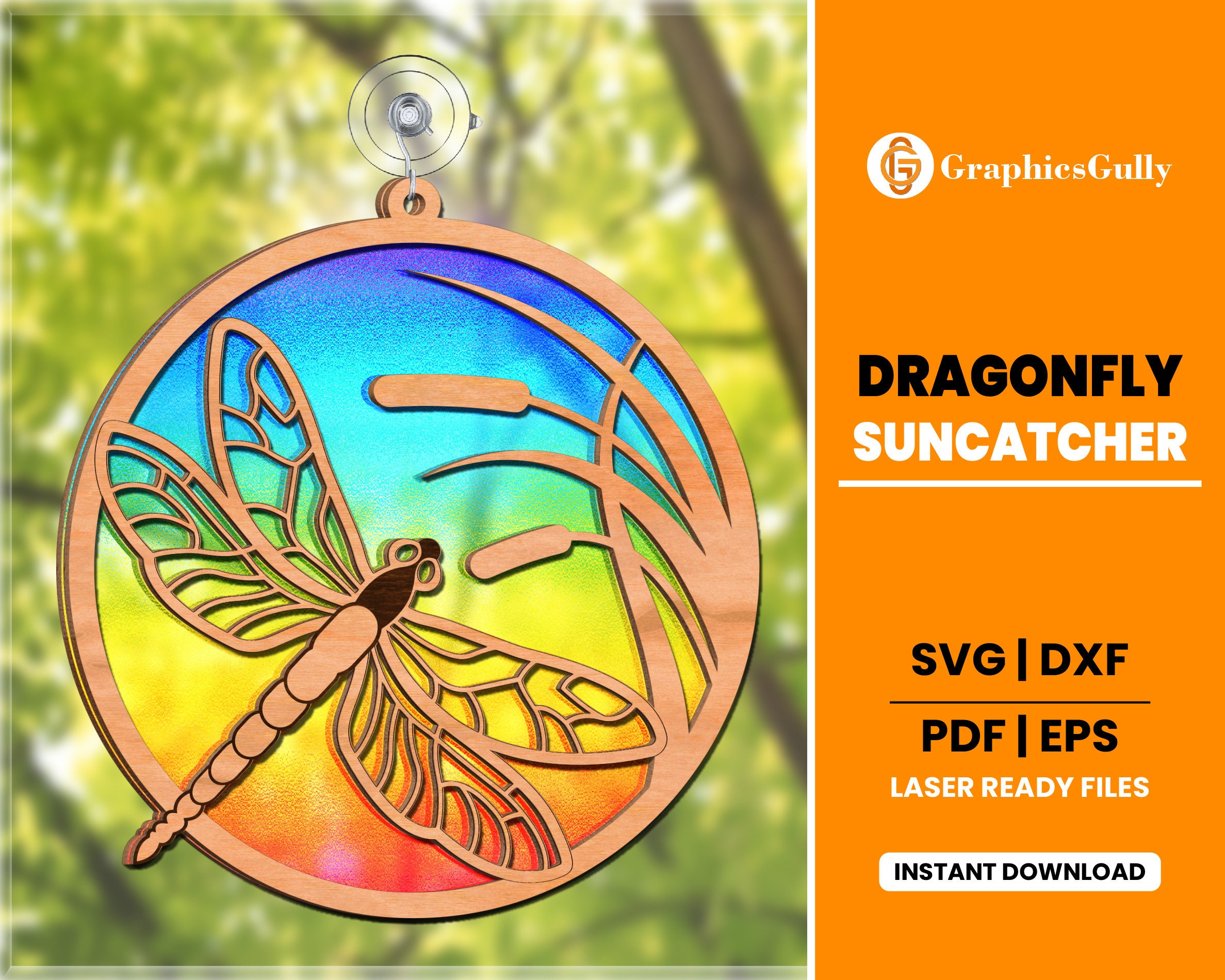 Dragonfly Suncatcher Acrylic Laser Sun Catcher Hanging Etsy