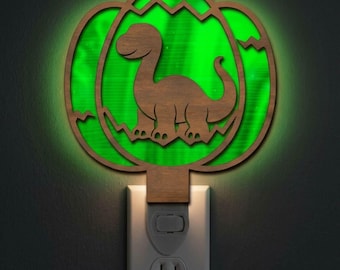 Brontosaurus Night Light SVG | Dinosaur Lamp Laser Cut File | Dino LED Night Light Template | Digital Download | Svg Pdf Dxf