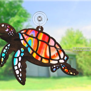 Sea Turtle Suncatcher Svg Ocean Turtle Laser Sun Catcher Window ...