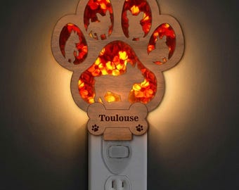 French Bulldog Night Light SVG | Frenchie Dog Lamp Laser Cut File | Lamp Template | Digital Download | Svg Pdf Dxf