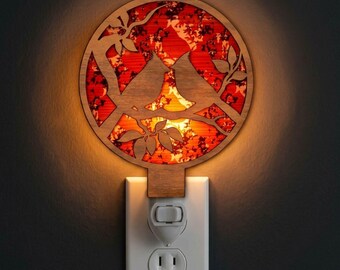 Cardinal Duo Night Light Svg | Laser Cut File | Lamp Template | Digital Download | SVG PDF DXF