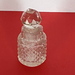 Antique glass perfume bottle and stopper