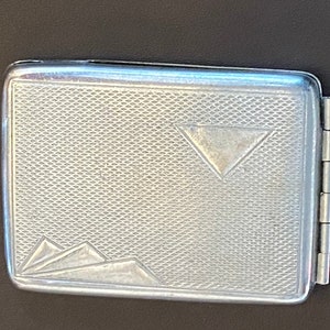 Vintage metal pocket Vesta matchbook holder