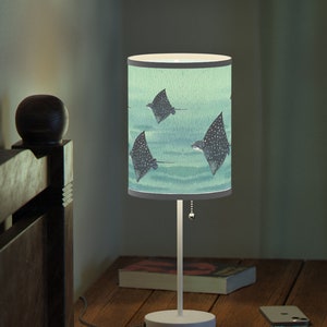 Under the sea, stingray, bedside lamp, ocean nursery décor
