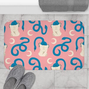 Medusa Bathroom Mat, Gorgon, Greek Mythology, Home Décor, Girl Power, Snake Monster, Woman Goddess