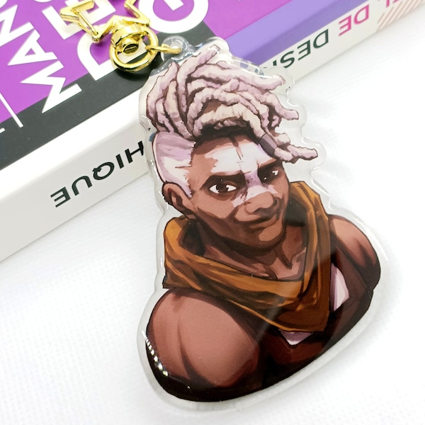 Keychain Ekko ARCANE- Metal Acrylic Plastic Skin League of Legends Arcane Anime Manga Girl Man Video Game piltover zaun