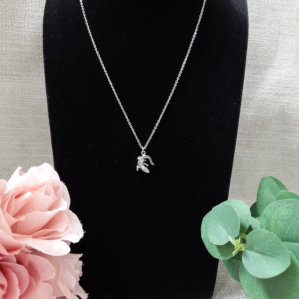 Silver Alligator Necklace | Silver Necklace with Alligator Pendant | Silver Alligator Charm | Gator Charm Necklace | Silver Gator Necklace