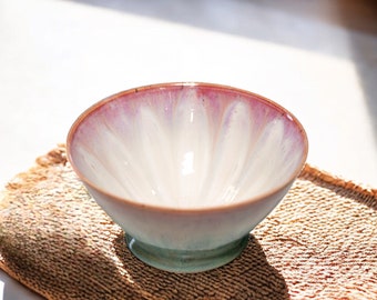 Flower Bowl - Handmade ceramic bowl, pottery bowl cozy - Best handmade gift for her, him or friends