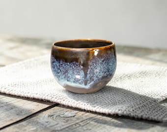 Notte stellata - Tazza in ceramica e gres fatta a mano