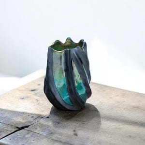Tectonic Current Vase - Handmade Ceramic Scuptural Vase