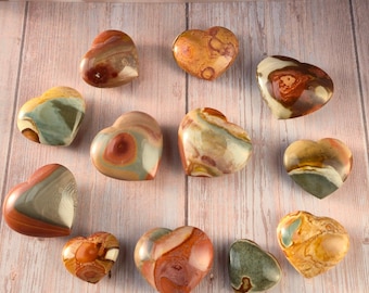 Polychrome Jasper Hearts