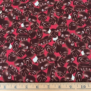 I Love Lucy Cotton Fabric BTY OOP Lucy's Chocolate Factory By the Yard Quilting Treasures QT Rare Candy Out of Print Hard to Find Quilt Sew