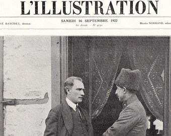 Mustafa Kemal Atatürk | Lillustration 1922 | Wall art | Home Decor | Poster