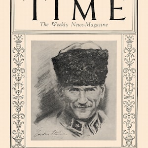 ムスタファ・ケマル・アタテュルク | タイム誌 1923 | ウォールアート | 室内装飾 | ポスター