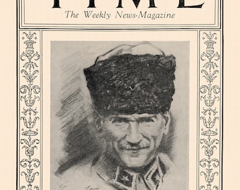 Mustafa Kemal Atatürk | Time Magazine 1923 | Wall art | Home Decor | Poster