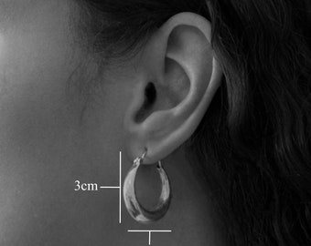 Small Plain Hoop Earrings