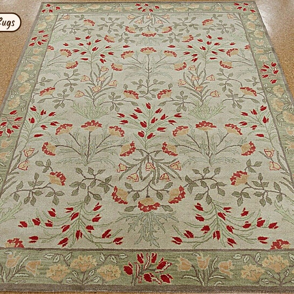 Oriental Traditional Parsian Style Hand Made Beige Floral Ziegler Wool Area Rug 2.6x9 Feet