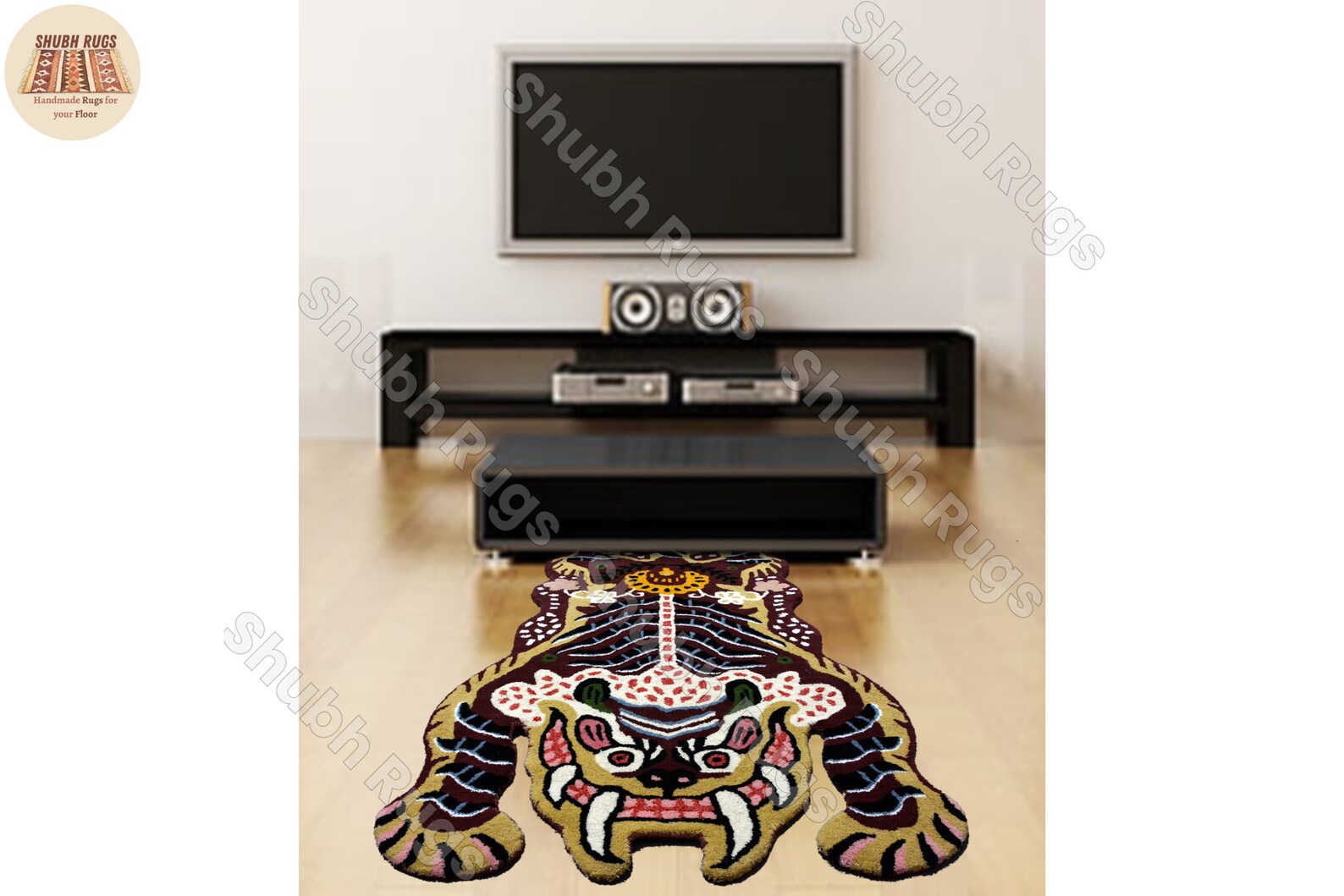 Antelope Tongra Tibetan Tiger Skin Shaped Rug Animal Prints Rugs New