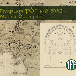 File SVG porta Moria file Vettoriale per Inviti Matrimonio Feste e compleanni - File SVG - PDF - lotr - Signore degli Anelli