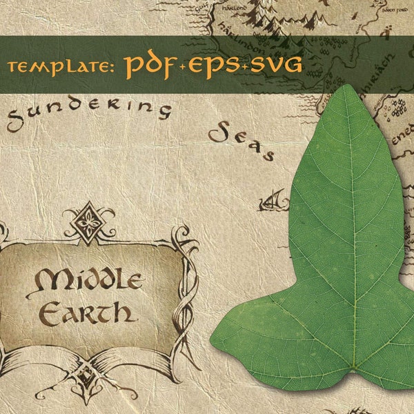 Leaf Template Lord of the Rings - Download File - Leaf Template Lord of the Rings - Lorien Leaf