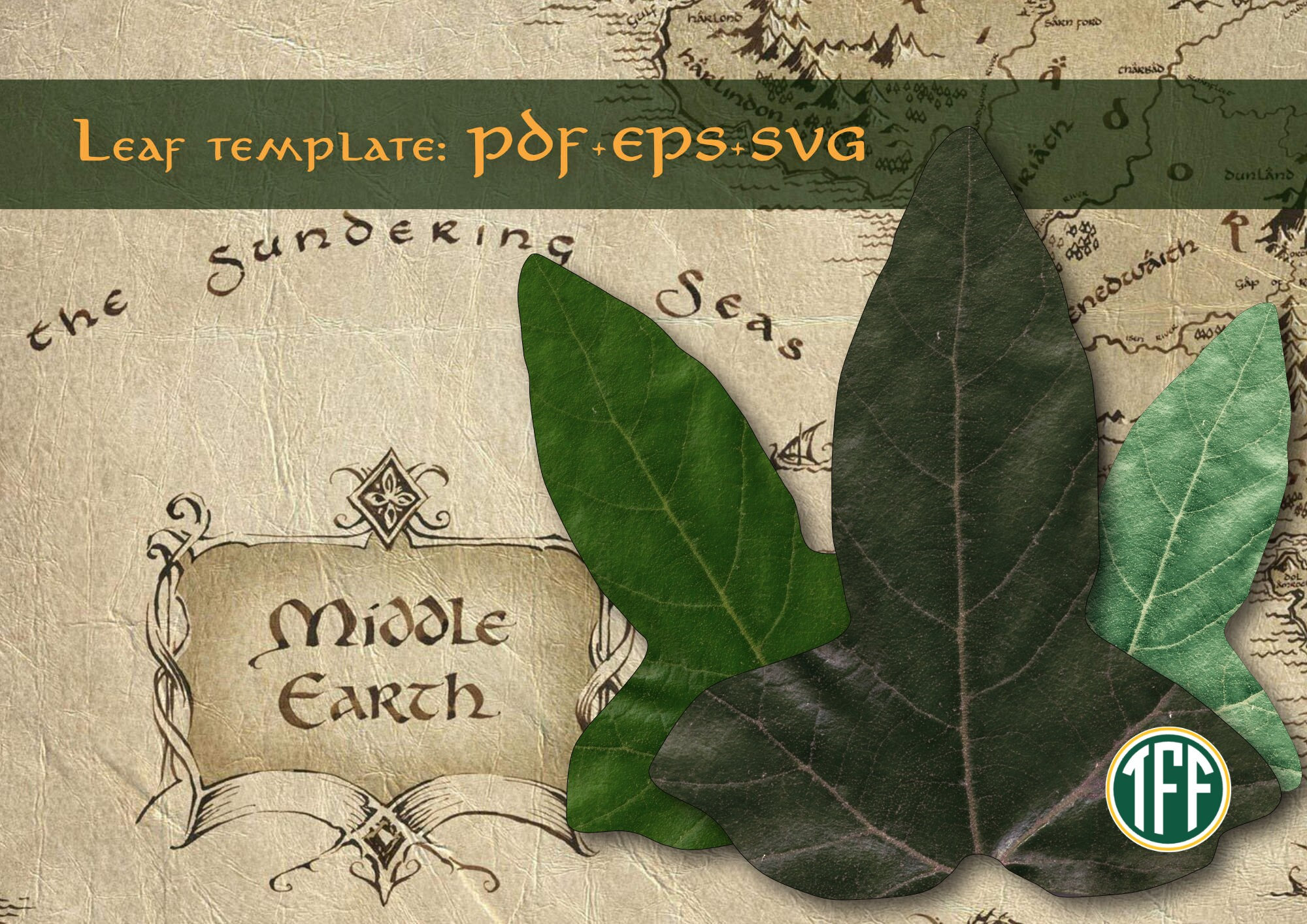 Lord of the Rings Leaf Template Download File Lord of the - Etsy