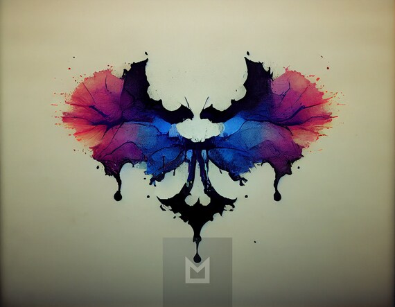 Cyber Rorschach : Card VIII Printable Digital Art Download - Etsy