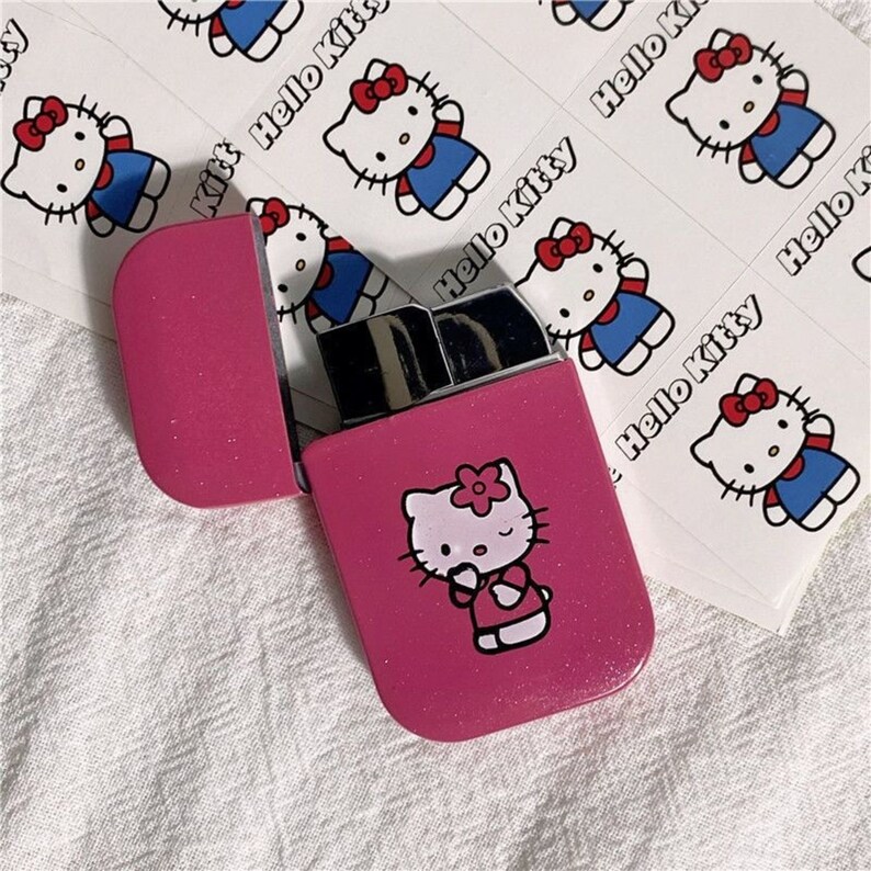 Hello Kitty Lighter Pink Refillable Kitty Pink Flame Lighter Etsy