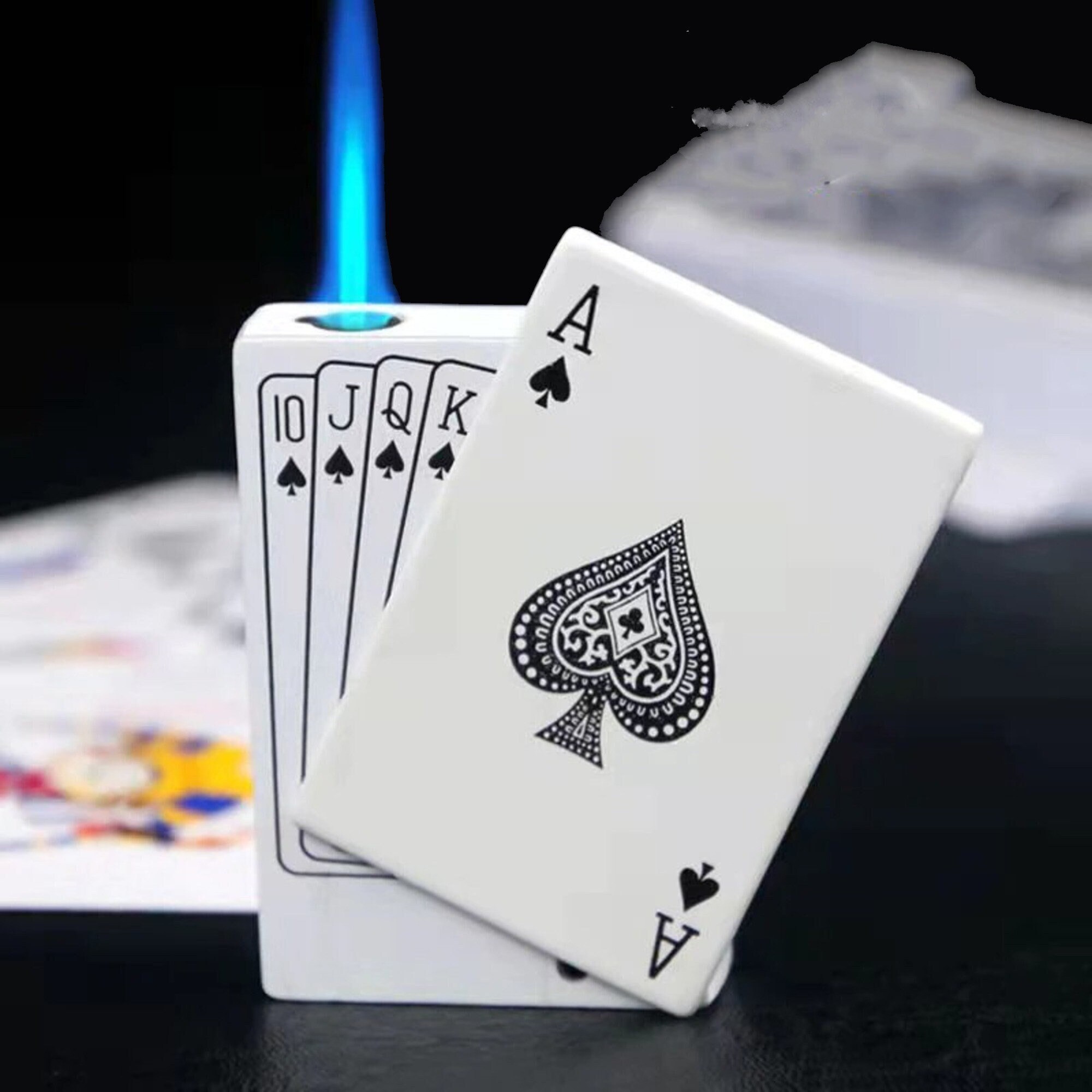 Refillable Jet Torch Playing Card Design Poker - Etsy