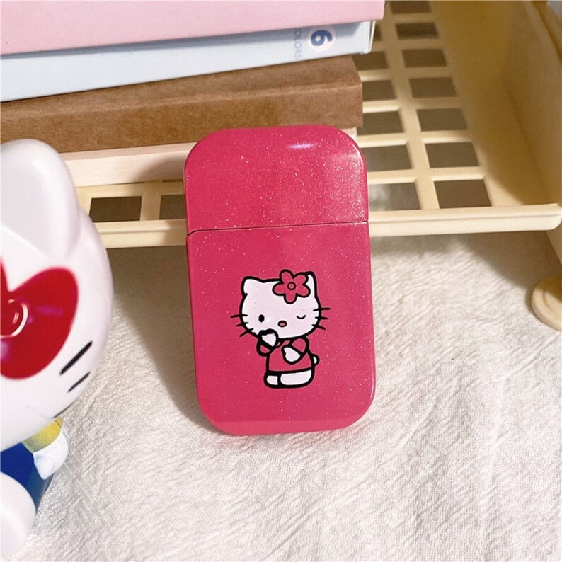 Hello Kitty Lighter Pink Refillable Kitty Pink Flame Lighter Etsy