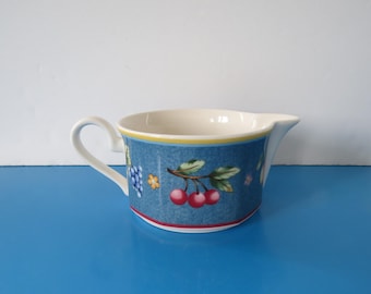 Vintage Villeroy & Boch Citta and Campagna Biella Gravy Boat Dish, Fruits, 1990s, Cottagecore, Farmhouse, Country Home, Made in Germany