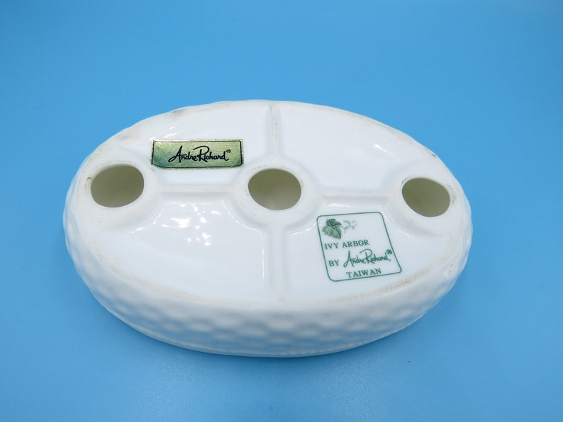 Vintage Ivy Arbor White Porcelain Bathroom Accessory Set Etsy