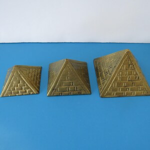 Vintage Brass Nesting Egyptian Pyramid Trio, Set of 3 Pieces - Etsy