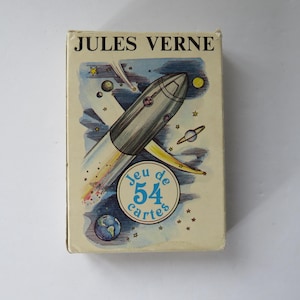 Vintage Jules Verne Playing Cards by Grimaud, 1978, Nemo, Phileas Foss, Around the World... 20000 Leagues Under the Sea, Made in France